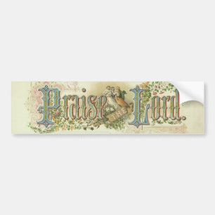 Preise den Herrn Vintage christliche Kunst Autoaufkleber