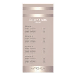 Preise für Goldbronze oder Beauty Salon Werbekarte