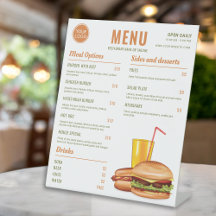 Preise für Orange und Green Hamburger Restaurant