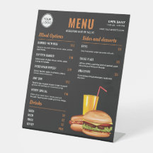 Preise für schnelle Speisen (Hamburger und Hot Dog