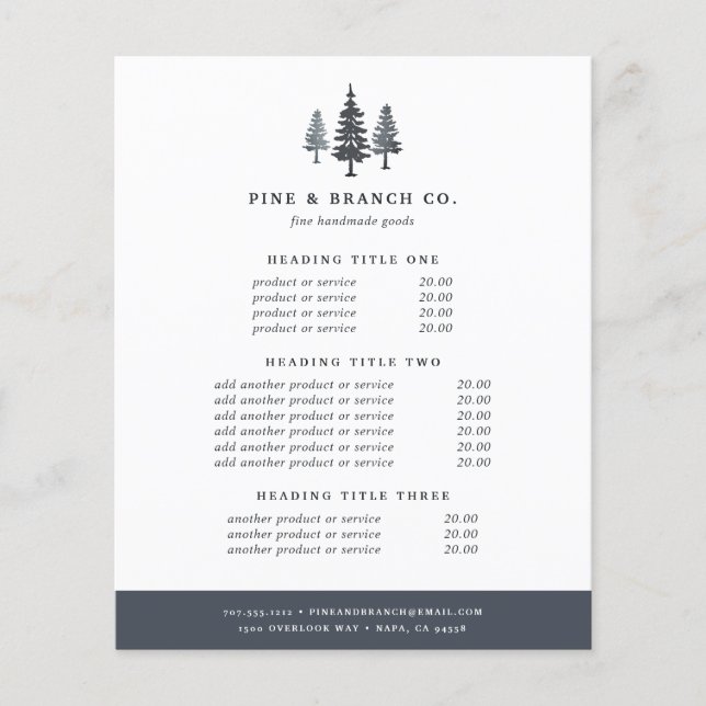 Preise und Dienstleistungen für Winterwälder Flyer (Vorne)