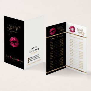 Preise und Service für Hot-Rosa und Gold Lip Visitenkarten
