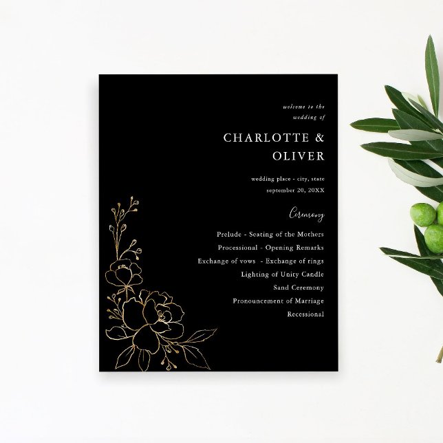 Preisgekrönte Blumenzeremonie - Schwarz Flyer (Von Creator hochgeladen)