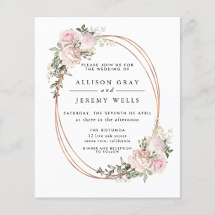 Preisgünstiger Blumen-Hochzeitseinladungsflyer Flyer