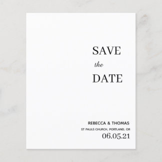 preislich elegantes Non-Foto Save the Date Flyer