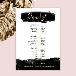 Preisliste für Black & Gold Modern Beauty Salon