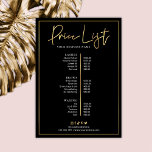 Preisliste für Black Imitats Gold Logo Lash Salon<br><div class="desc">Trendy Preisliste in Schwarz und Imitat Gold mit Platz für Ihr Logo, Geschäftsdetails und Ihre Dienstleistungen oder Produkte Preise. Ideal für Wellness-Center, Salon oder kleine Unternehmen. Die Imitate Goldeffekte und der moderne Script-Schriftart verleihen diesem Preisführer ein elegantes Ambiente. Benutzen Sie es als Preisliste für Wimpern, Nägel, Make-up Artist oder andere...</div>