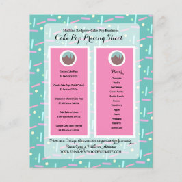 Preisliste für Cake Pop Business-Logos Flyer