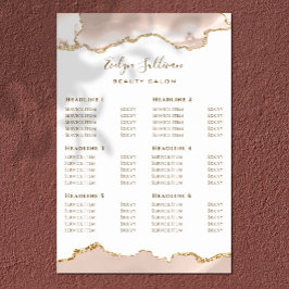 Preisliste für Elfenbeinblush Agate Poster