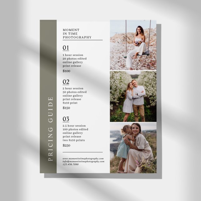 Preisliste für Familienfotografie Flyer (Von Creator hochgeladen)