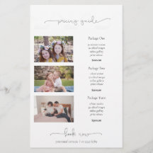 Preisliste für Fotografien - Marketing