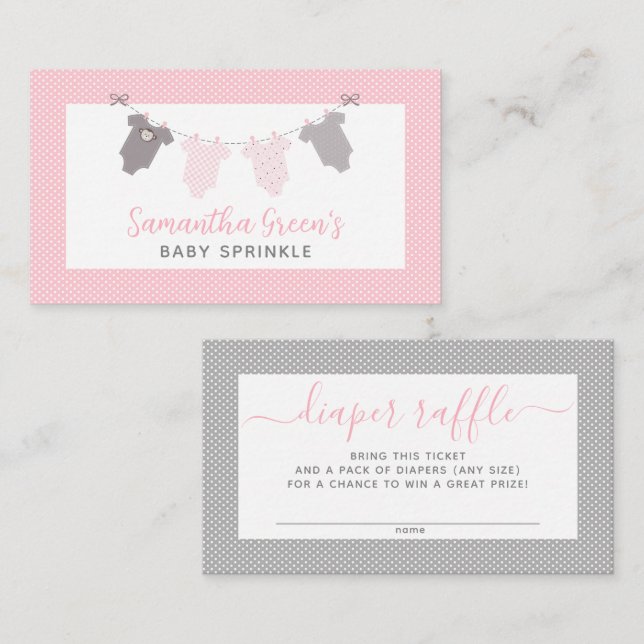 Preisliste für Girl Clothesline Visitenkarte (Vorne/Hinten)