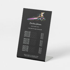 Preisliste für Haarstylen Sockelschild