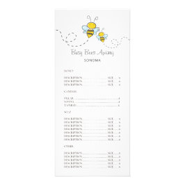 Preisliste für Honigbienen Werbekarte