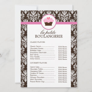 Preisliste für hübsche Damaskus-Bäckerei
