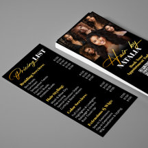 Preisliste für Luxury Black Gold Hair Salon Servic