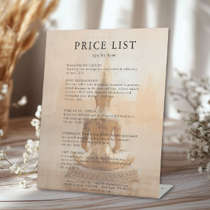 Preisliste Golden Buddha Salon Sockelschild