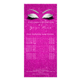 Preisliste Lashes Makeup Hot Pink Werbekarte