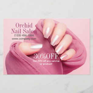 Preislisten für modernes Esthetician SPA Nagelstud Flyer