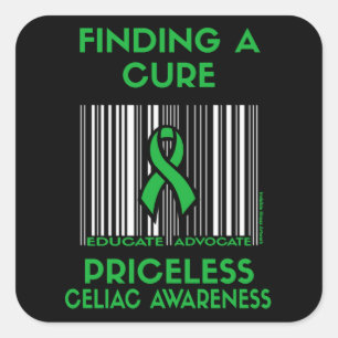 Preislos...Celiac Square Sticker