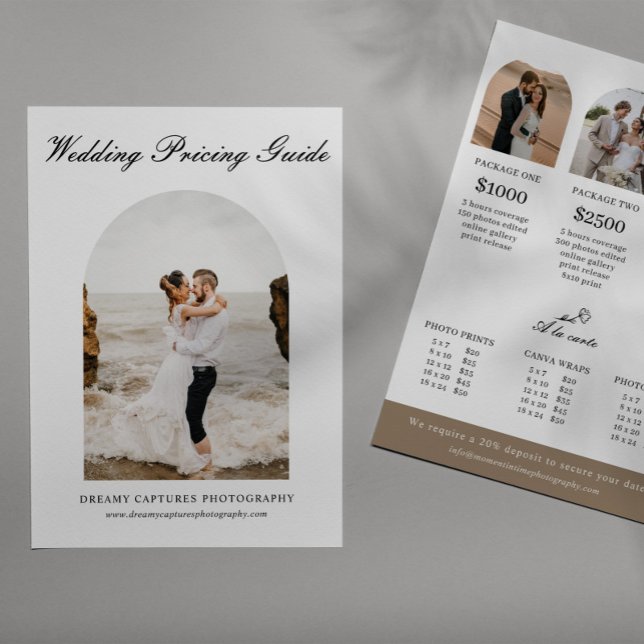 Preisschild für Hochzeitfotografie Flyer (Von Creator hochgeladen)