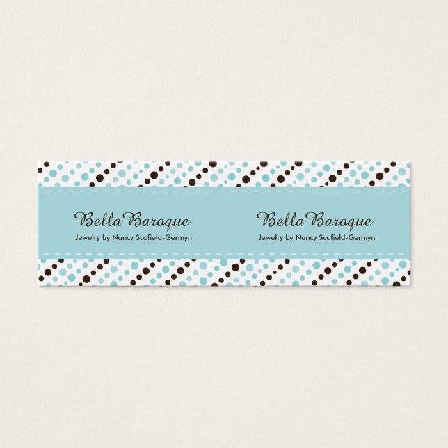 Preisschilder für Schmuck Designer Business Card (Vorderseite)