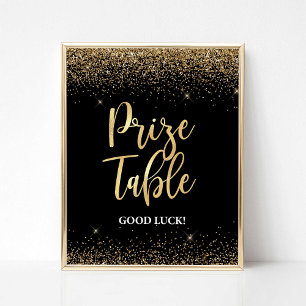 Preisverleihung Black & Gold Glitzer Confetti Poster