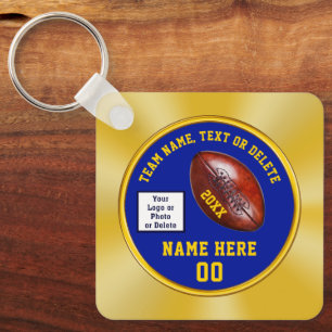 Preiswerte, Football-Team-Geschenke. Blau und Gold Schlüsselanhänger