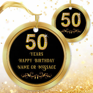 Preiswerte Geschenkideen zum 50. Geburtstag 50. Ge Keramik Ornament