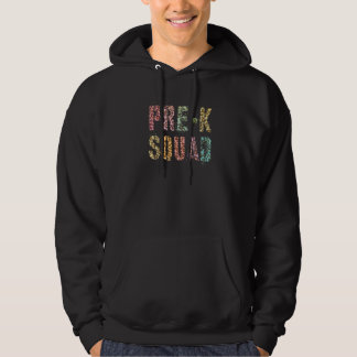 Prek Squad Leopard Druck Lehrer Hallo Pre K Vinta Hoodie