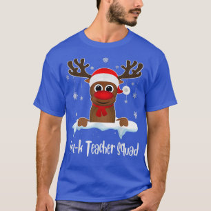 Prek Teacher Squad Xmas Rentier Weihnachtsmannmütz T-Shirt