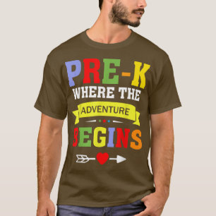 PreK Typ Zurück zur Schule Erster Tag der Vorschul T-Shirt