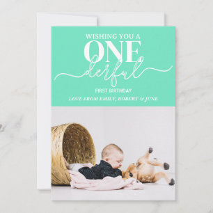 Premier anniversaire Carte de typographie