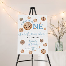 Premier anniversaire Cookie Sucré Bienvenue Gingha
