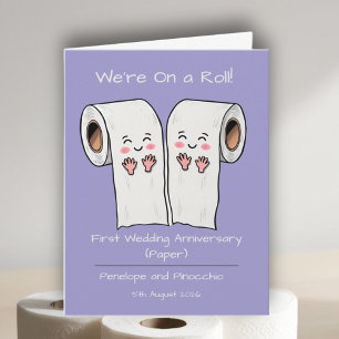 Premier anniversaire de mariage Papier cartes amus