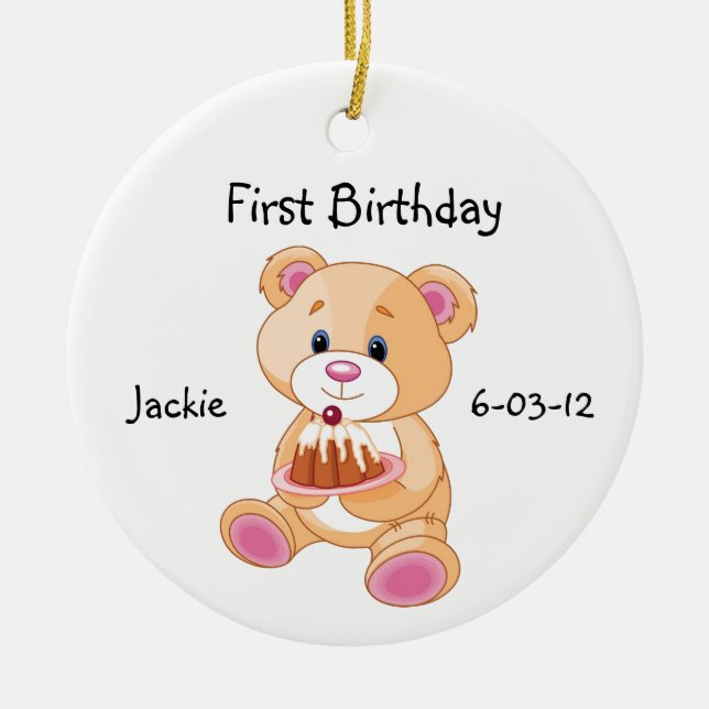 Premier anniversaire de votre enfant Ornement de l (Devant)