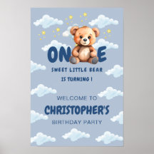 Premier anniversaire Poster thème de l'ours