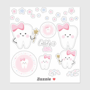 Premier bébé fille de la dent de stickers ou Stick