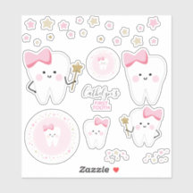 Premier bébé fille de la dent de stickers ou Stick