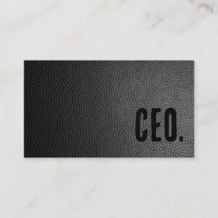 Premier Black Imitats Leather CEO Visitenkarte