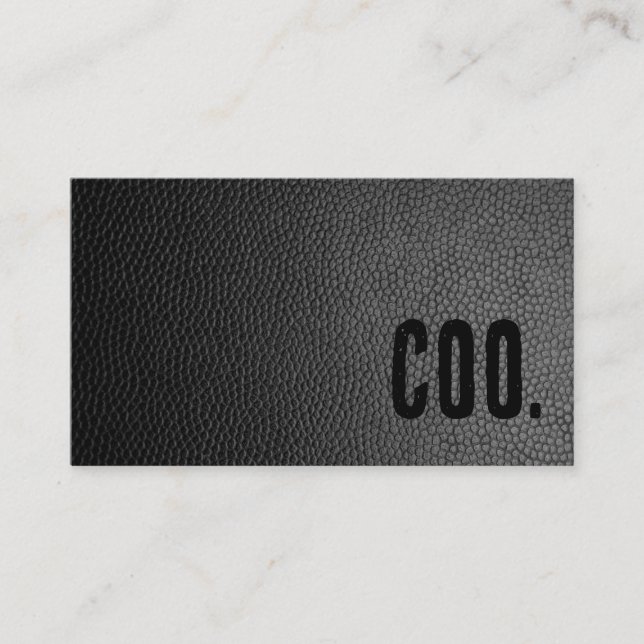 Premier Black Imitats Leather COO Visitenkarte (Vorderseite)