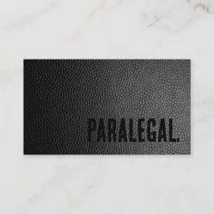 Premier Black Imitats Leather Paralegal Visitenkarte