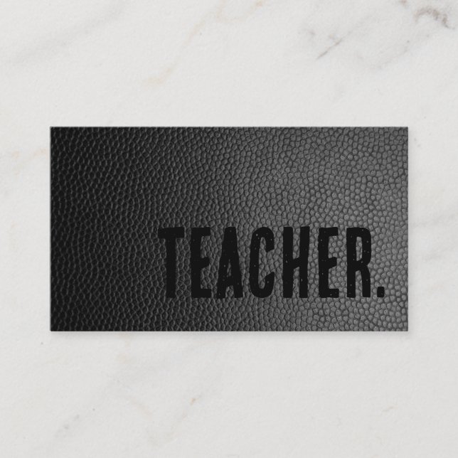 Premier Black Imitats Leather Tutor Visitenkarte (Vorderseite)