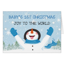 Premier bonhomme de neige bleu de Noël pour bébé g