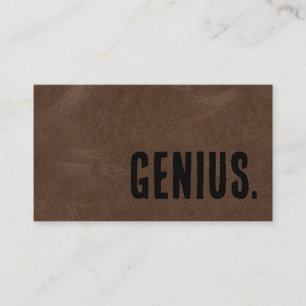 Premier Brown Faux-Leder Genie Visitenkarte