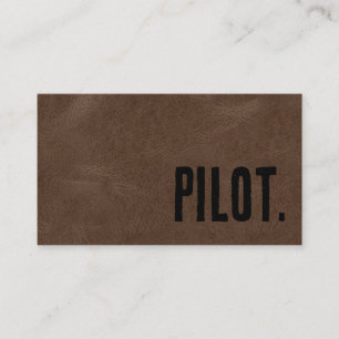 Premier Brown Faux-Leder-Pilot Visitenkarte