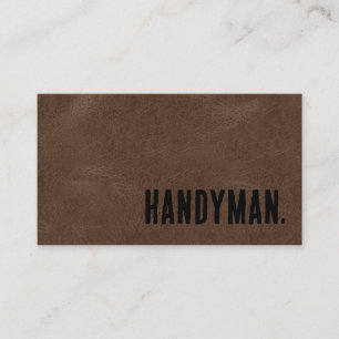 Premier Brown Imitats Leather Handyman Visitenkarte