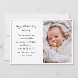 Premier Carte photo de la fête des mères de bébé