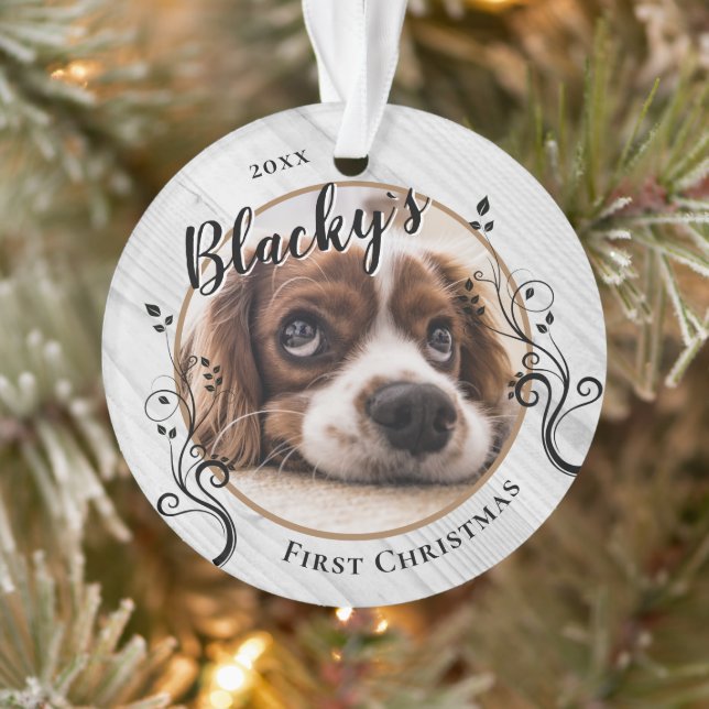 Premier chiot Noël Bois de feuillage Nom du chien  (Arbre)