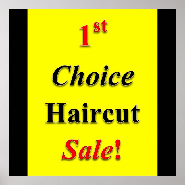 Premier choix Haircut Vente Poster Matte (Devant)